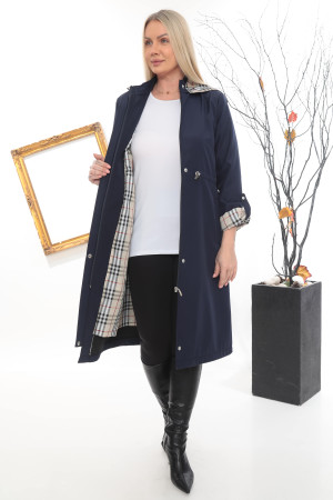 copy of copy of Trençkot Uzun Belden İpli Kapüşonlu