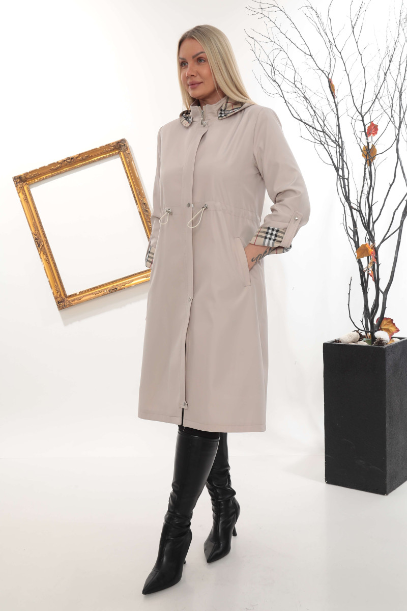 copy of copy of copy of Trençkot Uzun Belden İpli Kapüşonlu