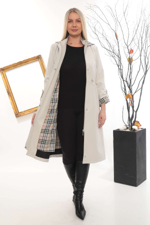 copy of copy of copy of copy of Trençkot Uzun Belden İpli Kapüşonlu