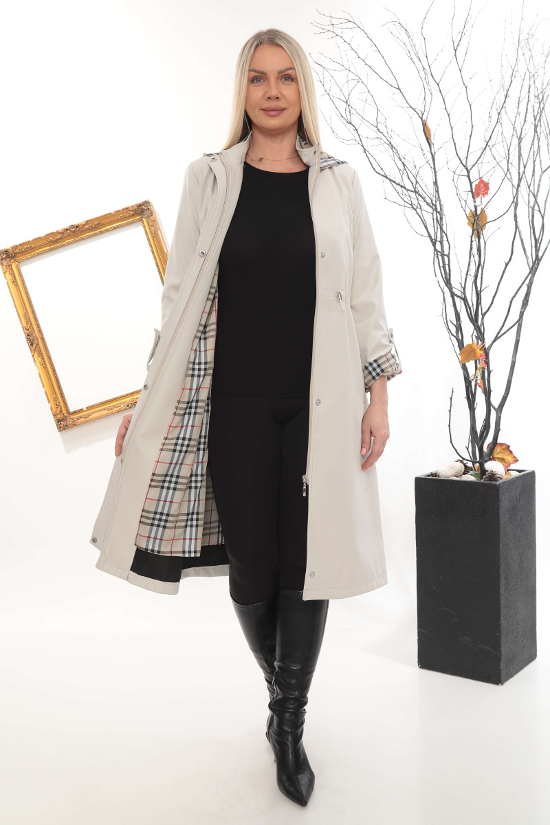 copy of copy of copy of copy of Trençkot Uzun Belden İpli Kapüşonlu